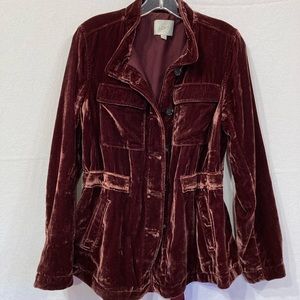 Loft faux velvet jacket size S
